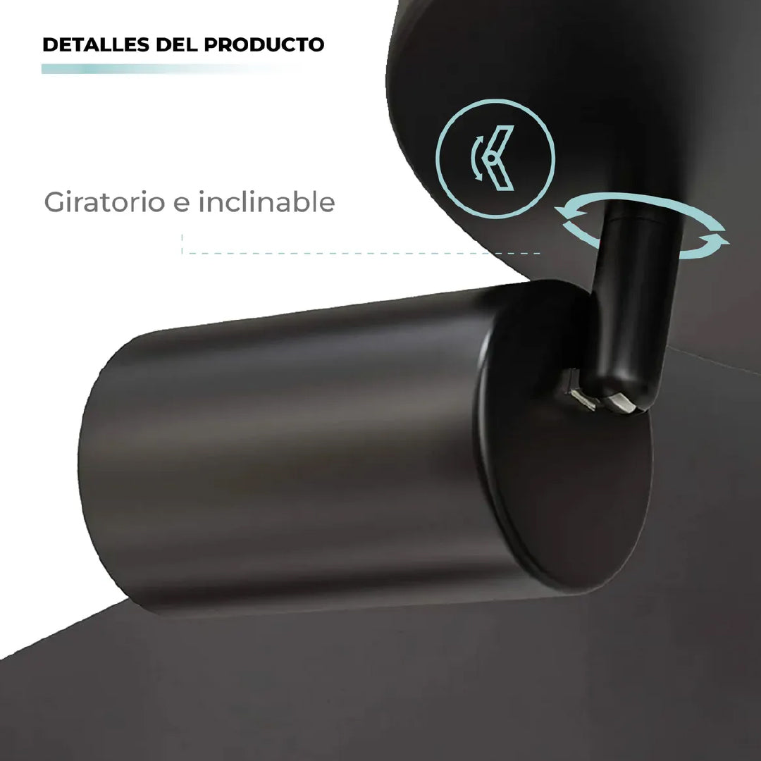 Lampara Tipo Spot Redondo Gu10 X 3 Unid 110v Negro