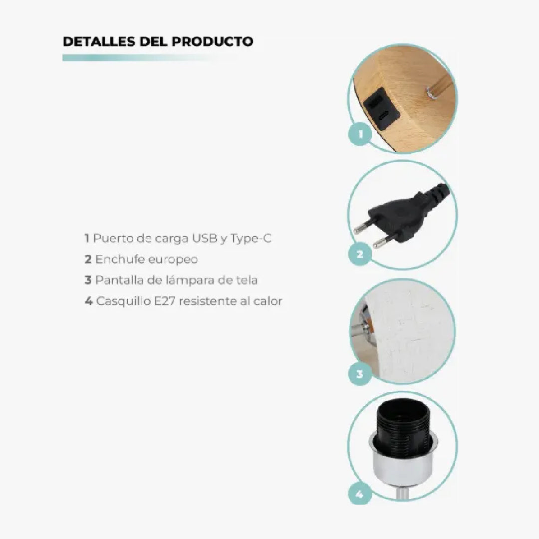 Lámpara De Mesa Escritorio Decorativa Atikus X2 Plateado 110v