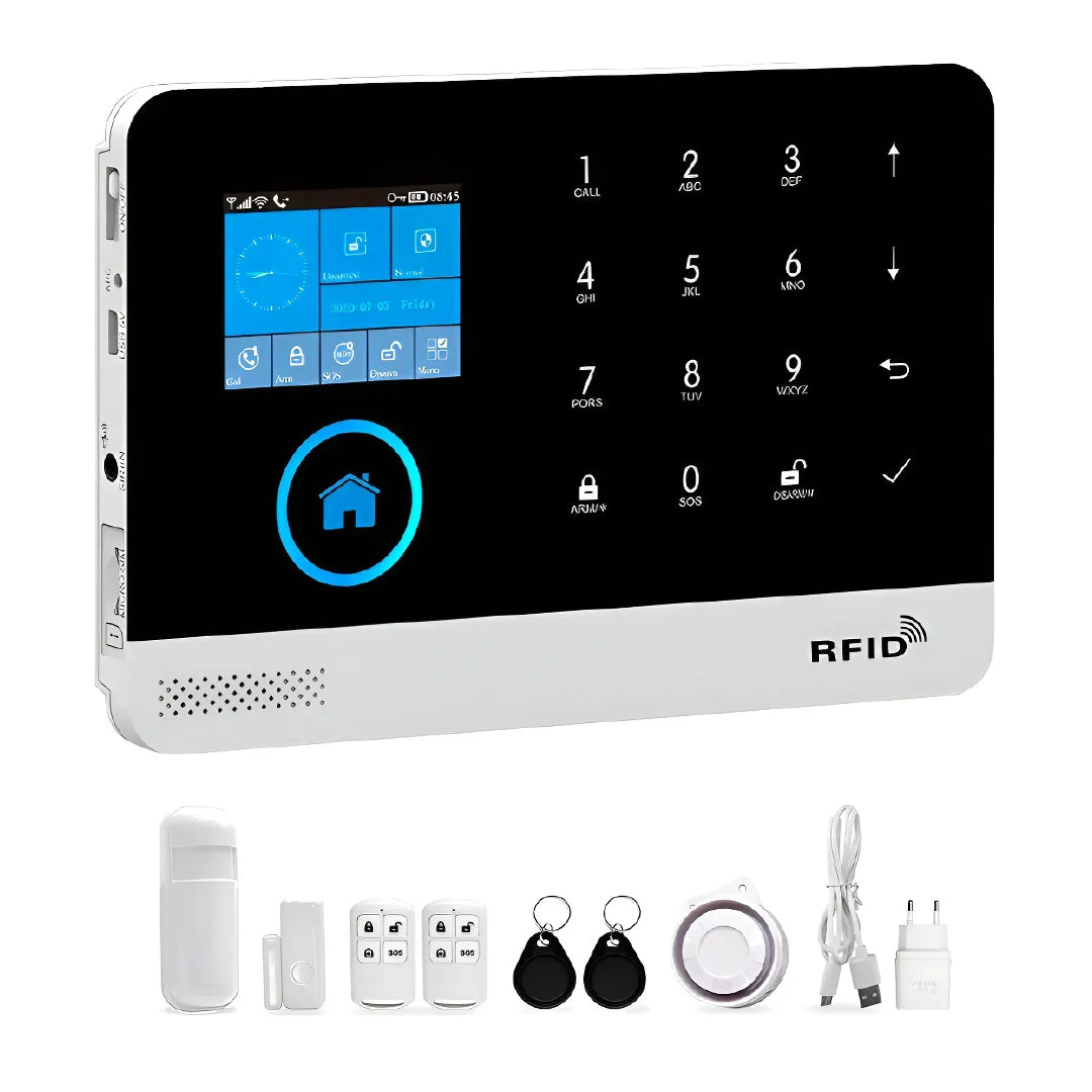 Kit Alarma Para Casa Inalámbrica Wifi 4g - Ultima Versión Blanco