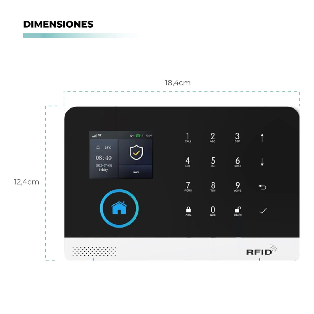 Kit Alarma Para Casa Inalámbrica Wifi 4g - Ultima Versión Blanco
