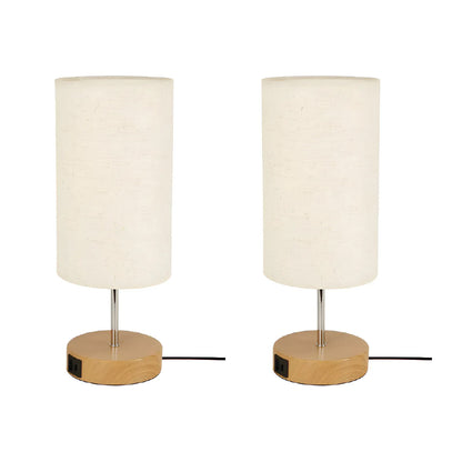 Lámpara De Mesa Escritorio Decorativa Atikus X2 Plateado 110v
