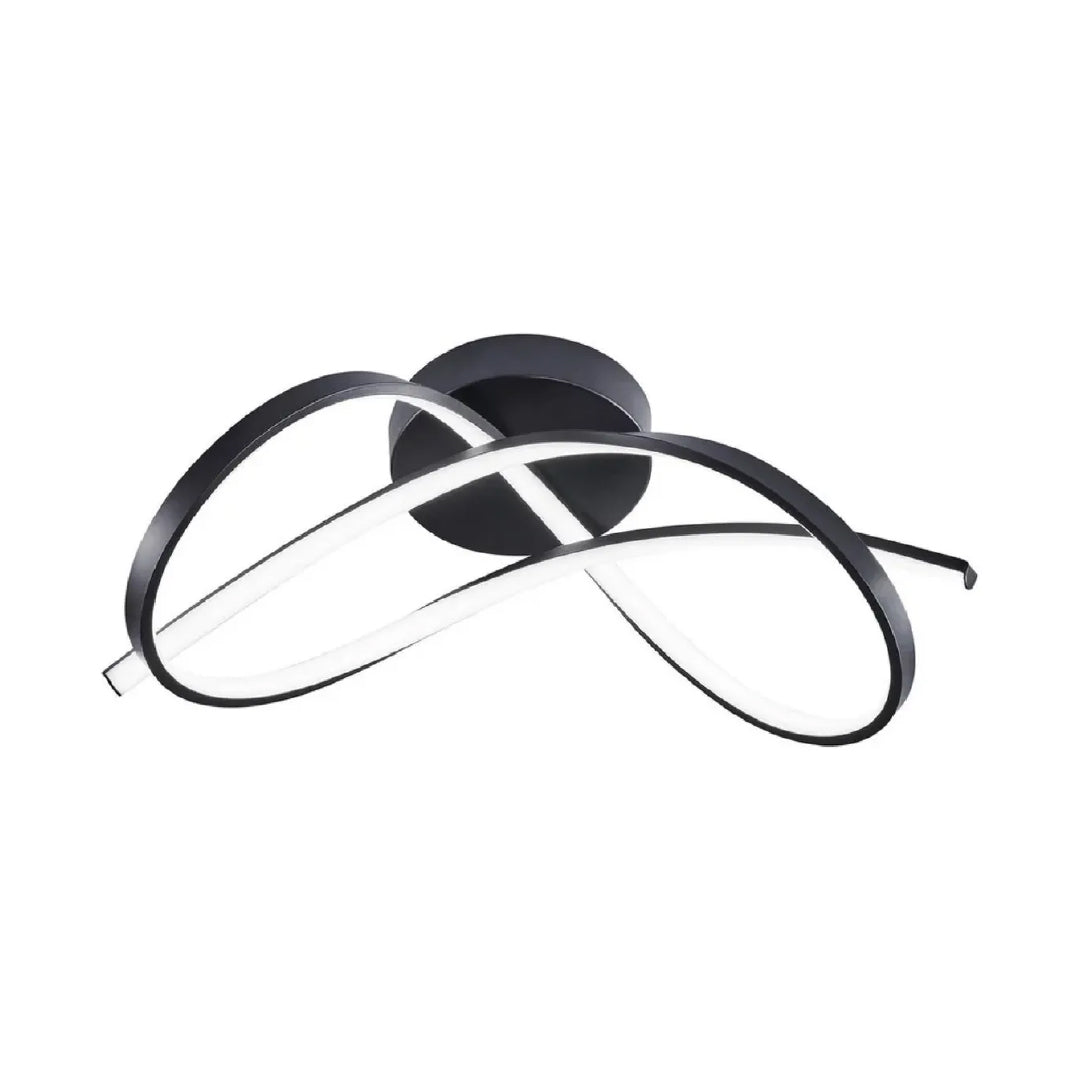 Lámpara Techo Olas Metal Negro 49 Cm 110v Negro
