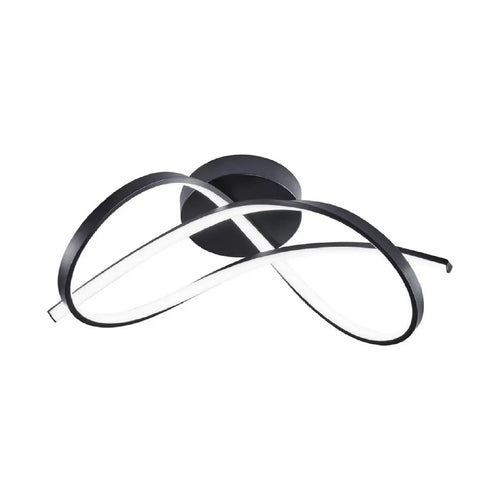 Lámpara Techo Olas Metal Negro 49 Cm 110v Negro