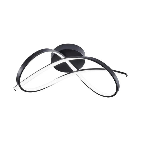 Lámpara Techo Olas Metal Negro 49 Cm 110v Negro