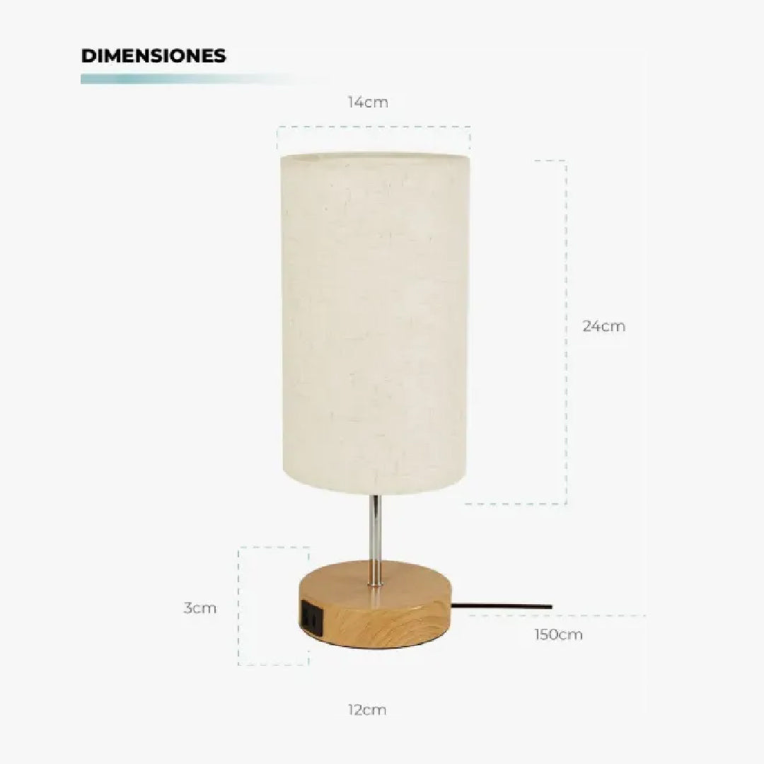 Lámpara De Mesa Escritorio Decorativa Atikus X2 Plateado 110v