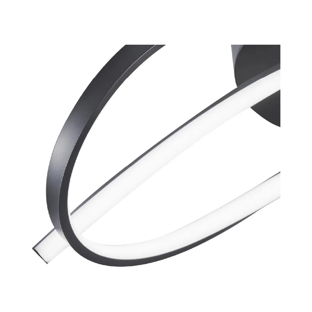 Lámpara Techo Olas Metal Negro 49 Cm 110v Negro