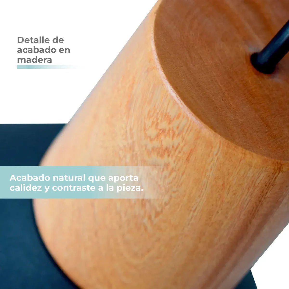 Lampara De Techo Isis Madera Atikus Luz