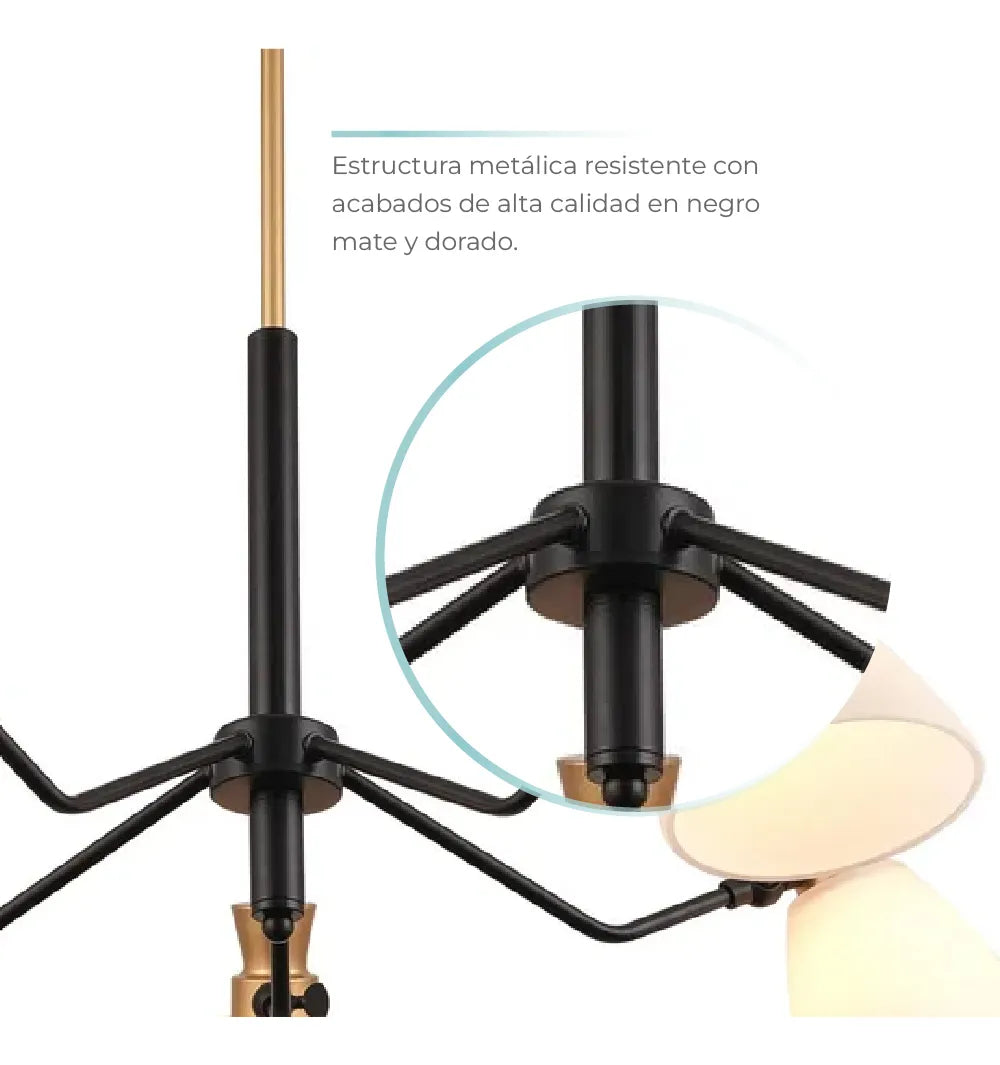 Lámpara Colgante Spider 5 Luces E14